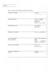 English Worksheet: Question Answer Match Up