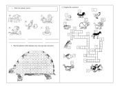 English Worksheet: Animals activities