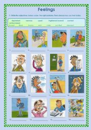 English Worksheet: Feelings