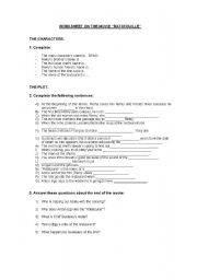 English worksheet: RATATOUILLE