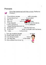 English Worksheet: Reflexive Pronoun  