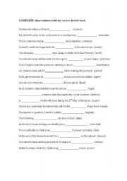 English Worksheet: Derived words