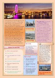 English Worksheet: The London Eye (2 pages)