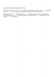 English Worksheet: past tense fill ups