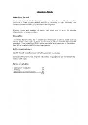 English Worksheet: integration activity