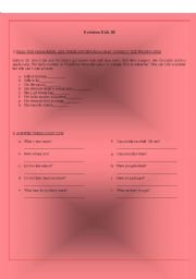 English worksheet: REVISION TEST KIDS III