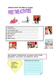 English worksheet: FREE TIME