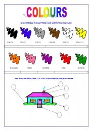 English Worksheet: COLOURS