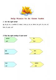 English worksheet: enlish with Winnie