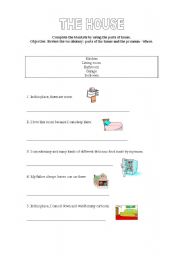 English worksheet: Parts of the house