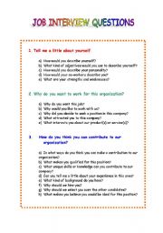 English Worksheet: How to prepare for a job interview - PART 2