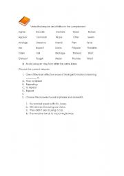 English worksheet: Verbs that require an infinitive in the complement
