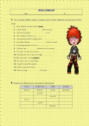 English Worksheet: WordvFormation II