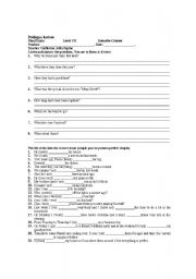 English worksheet: present perfect and adverb test