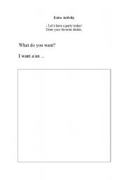 English worksheet: Lets have a party today