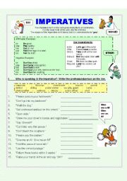 English Worksheet: Look!  Listen!  Learn!  Imperatives (2 pages)