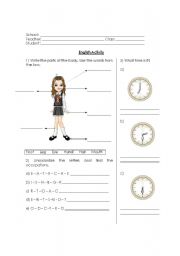 English worksheet: Parts of the body