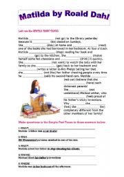 English Worksheet: Matilda- Simple past