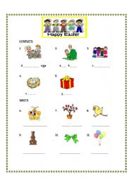 English worksheet: Happy Easter