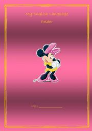 English worksheet: Minnie´s Folder Cover Page
