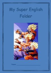 English worksheet: Boys English Folder Cover