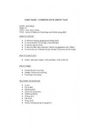 FAIRY TALES - COMMUNICATIVE LESSON PLAN