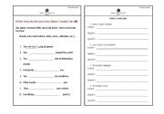 English Worksheet: future tense
