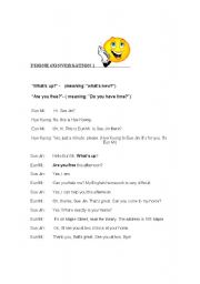 English Worksheet: phone conversation