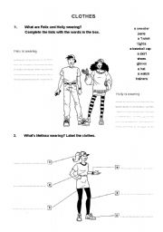 English Worksheet: CLOTHES