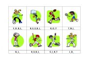 English worksheet: Sport - missing letters