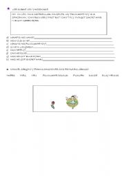 English worksheet: read and complete 