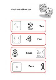 English Worksheet: Numbers/dice II