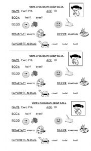 English Worksheet: Writing Practice