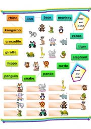 English Worksheet: ANIMALS