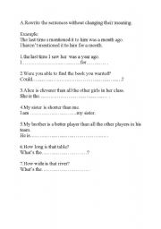 English worksheet: revision