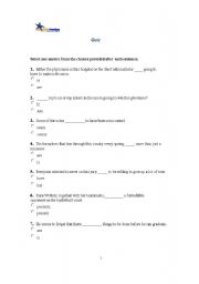 English Worksheet: subject verb agreement