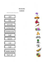 English Worksheet: toy shop