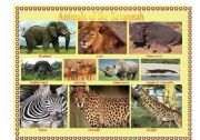 English worksheet: Pictionary: Animals of the Savannah