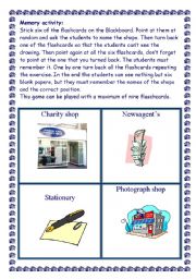 English Worksheet: SHOPS FLASHCARDS