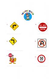 English worksheet: traffic rules