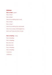 English Worksheet: Halloween