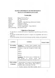 English worksheet: Lesson plan- English for Science
