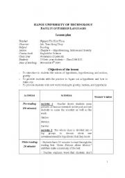 English Worksheet: Lesson plan- English for Science