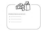 English worksheet: food