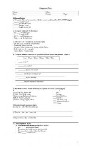 English worksheet: Diagnosis test