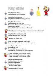 English Worksheet: King Midas ( 5 pages)