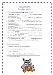 English Worksheet: Gerund or Infinitive?