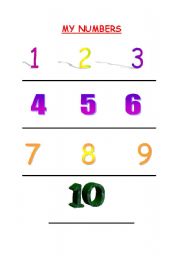 English worksheet: NUMBERS