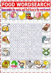 FOOD WORDSEARCH