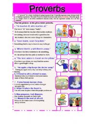 English Worksheet: Proverbs   ( the second part)